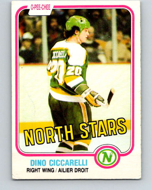 1981-82 O-Pee-Chee #161 Dino Ciccarelli RC Rookie North Stars  V30591