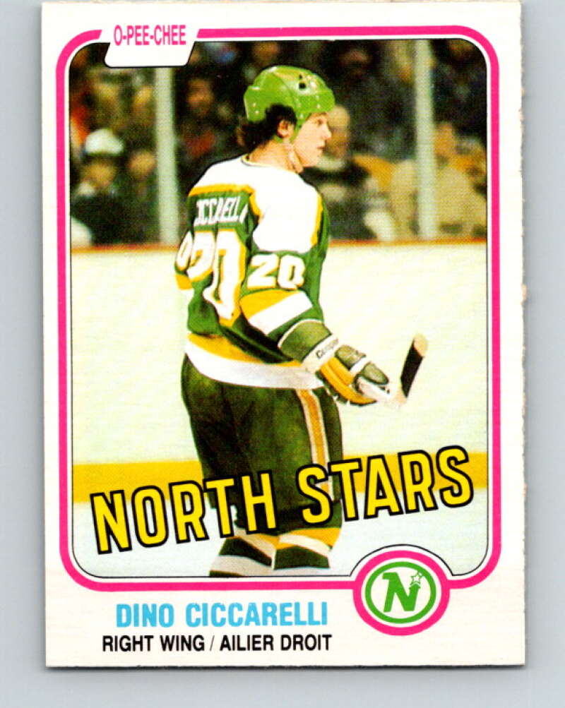 1981-82 O-Pee-Chee #161 Dino Ciccarelli RC Rookie North Stars  V30593