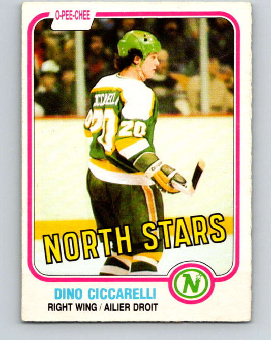 1981-82 O-Pee-Chee #161 Dino Ciccarelli RC Rookie North Stars  V30594