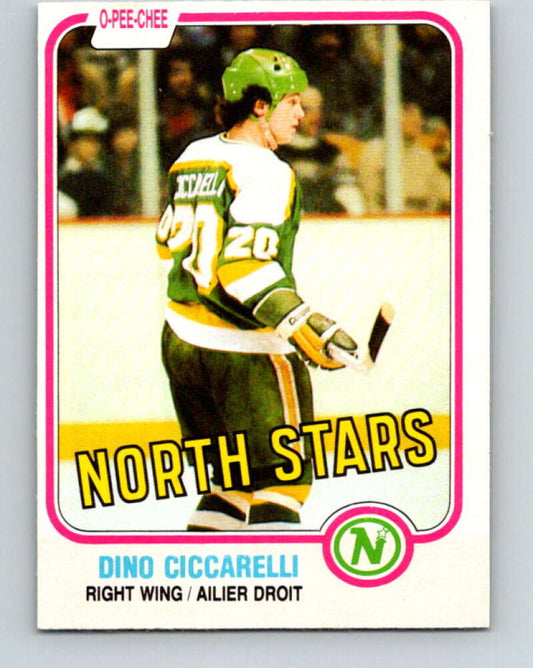 1981-82 O-Pee-Chee #161 Dino Ciccarelli RC Rookie North Stars  V30595