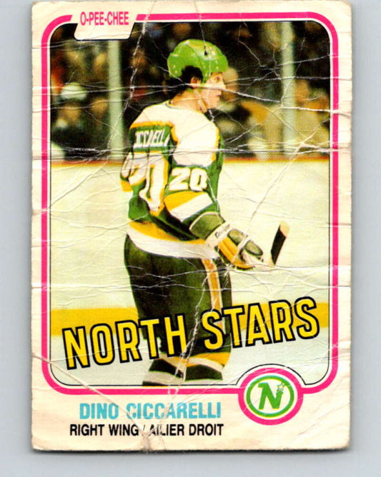 1981-82 O-Pee-Chee #161 Dino Ciccarelli RC Rookie North Stars  V30596