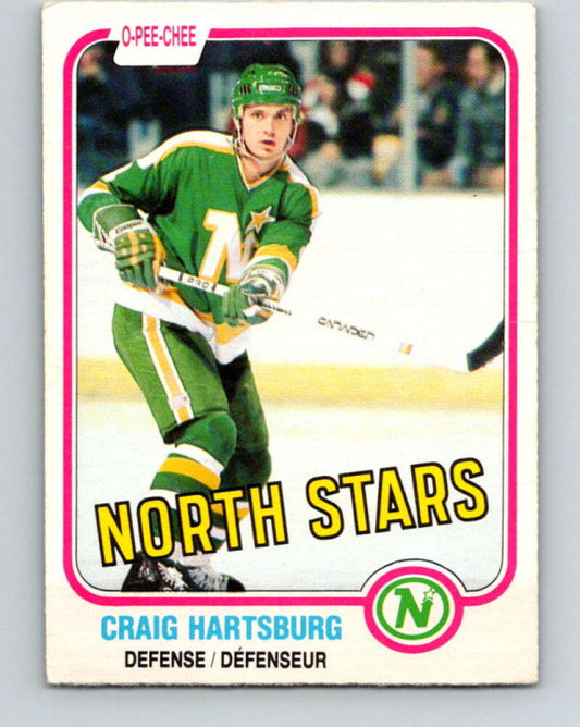 1981-82 O-Pee-Chee #162 Craig Hartsburg  Minnesota North Stars  V30601