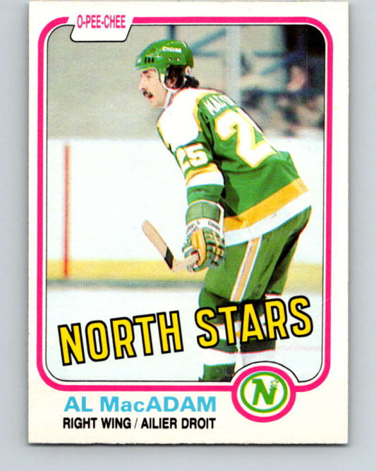 1981-82 O-Pee-Chee #163 Al MacAdam  Minnesota North Stars  V30607