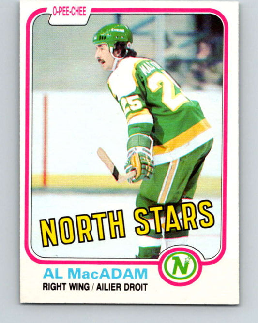 1981-82 O-Pee-Chee #163 Al MacAdam  Minnesota North Stars  V30608