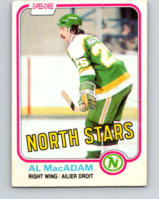 1981-82 O-Pee-Chee #163 Al MacAdam  Minnesota North Stars  V30609