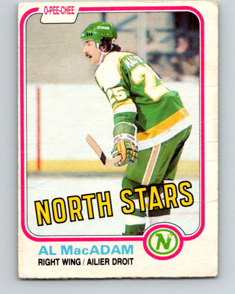 1981-82 O-Pee-Chee #163 Al MacAdam  Minnesota North Stars  V30610