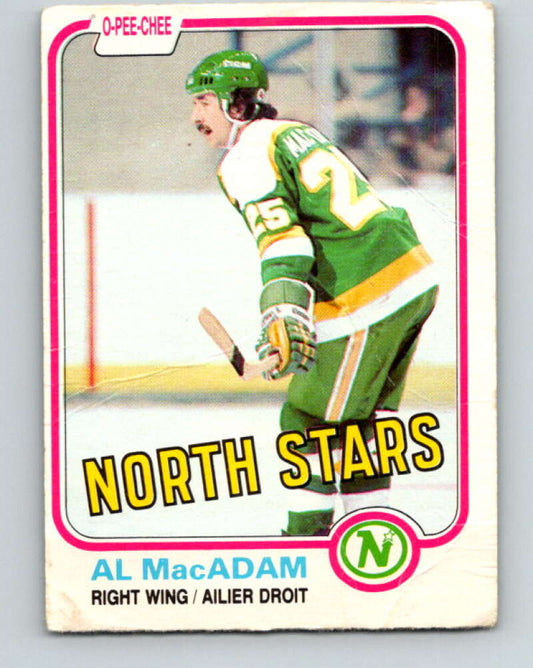 1981-82 O-Pee-Chee #163 Al MacAdam  Minnesota North Stars  V30611