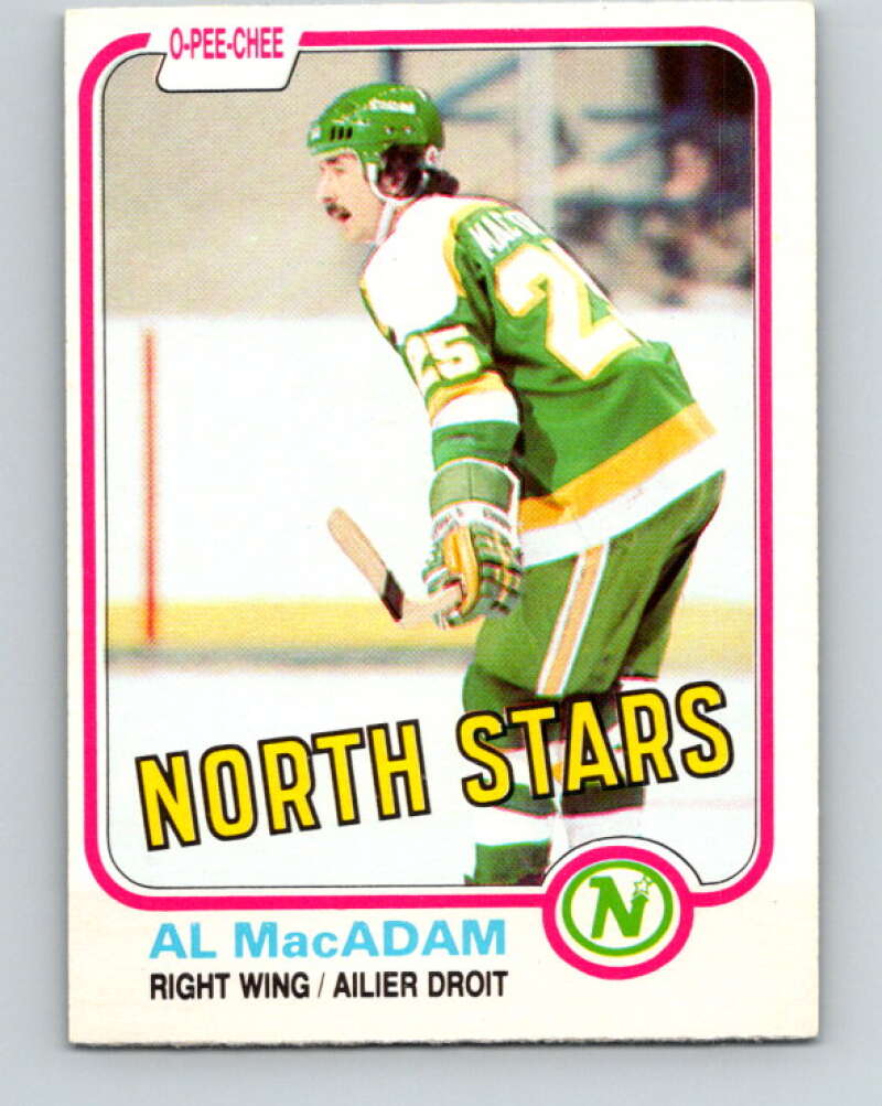 1981-82 O-Pee-Chee #163 Al MacAdam  Minnesota North Stars  V30612