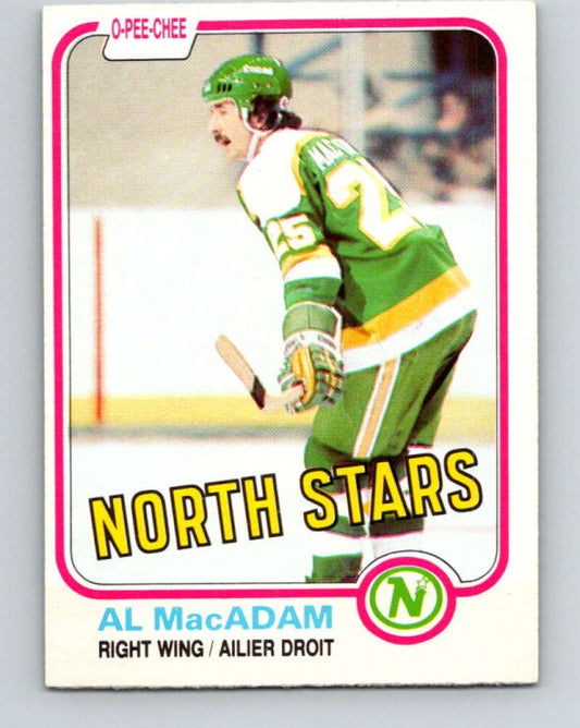1981-82 O-Pee-Chee #163 Al MacAdam  Minnesota North Stars  V30612