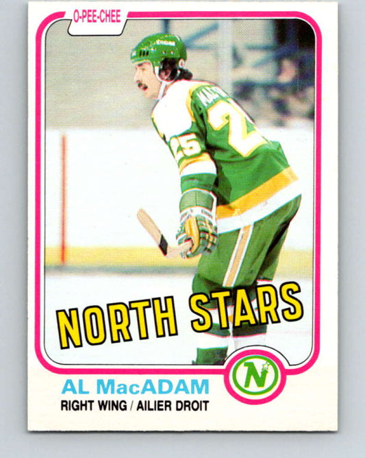 1981-82 O-Pee-Chee #163 Al MacAdam  Minnesota North Stars  V30613