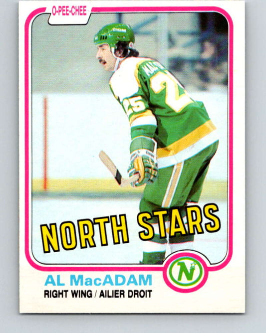 1981-82 O-Pee-Chee #163 Al MacAdam  Minnesota North Stars  V30614