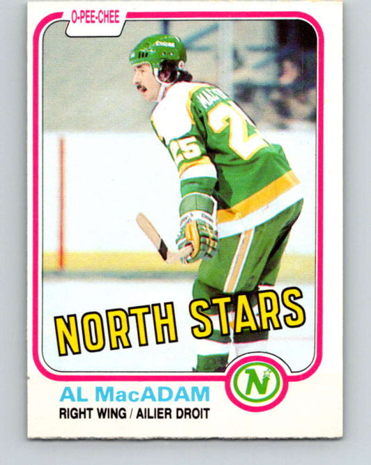 1981-82 O-Pee-Chee #163 Al MacAdam  Minnesota North Stars  V30616