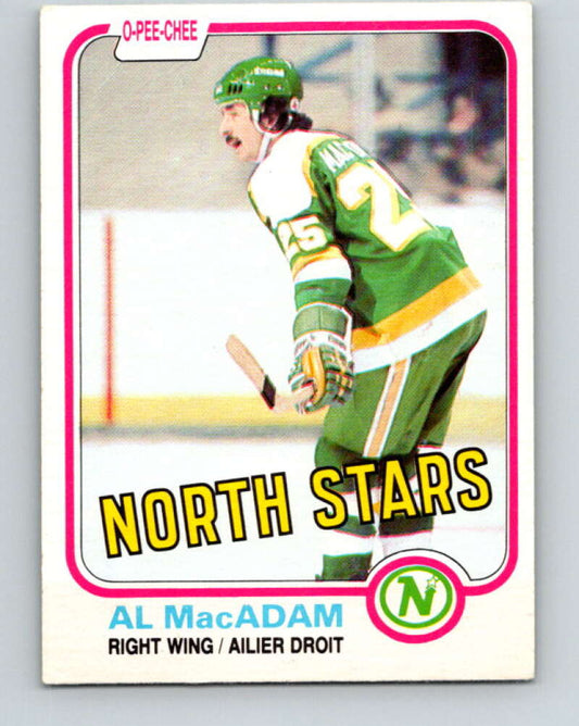 1981-82 O-Pee-Chee #163 Al MacAdam  Minnesota North Stars  V30617