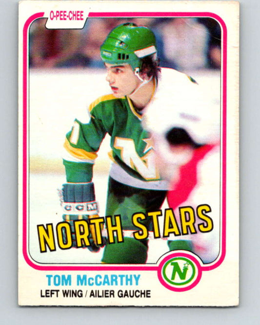 1981-82 O-Pee-Chee #164 Tom McCarthy  Minnesota North Stars  V30618