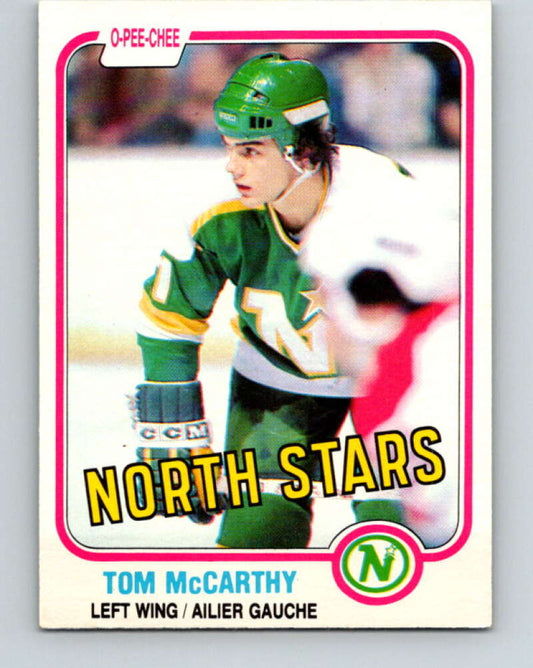 1981-82 O-Pee-Chee #164 Tom McCarthy  Minnesota North Stars  V30619