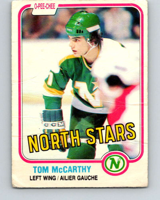 1981-82 O-Pee-Chee #164 Tom McCarthy  Minnesota North Stars  V30622
