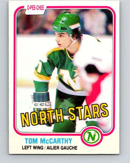 1981-82 O-Pee-Chee #164 Tom McCarthy  Minnesota North Stars  V30623