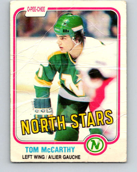 1981-82 O-Pee-Chee #164 Tom McCarthy  Minnesota North Stars  V30624