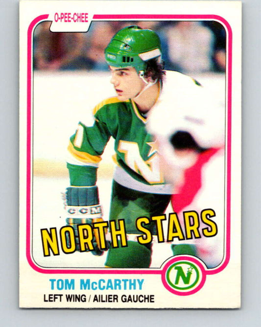 1981-82 O-Pee-Chee #164 Tom McCarthy  Minnesota North Stars  V30625