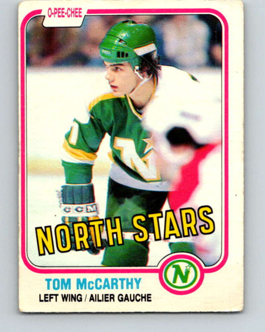 1981-82 O-Pee-Chee #164 Tom McCarthy  Minnesota North Stars  V30626