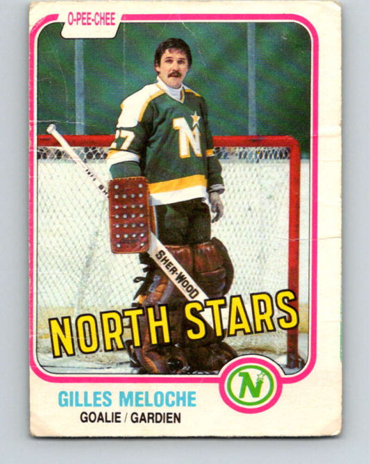 1981-82 O-Pee-Chee #165 Gilles Meloche  Minnesota North Stars  V30630