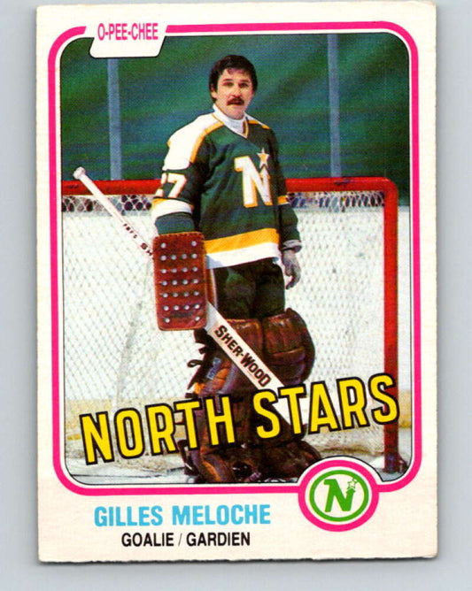 1981-82 O-Pee-Chee #165 Gilles Meloche  Minnesota North Stars  V30634