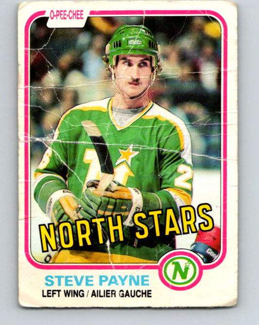 1981-82 O-Pee-Chee #166 Steve Payne  Minnesota North Stars  V30635
