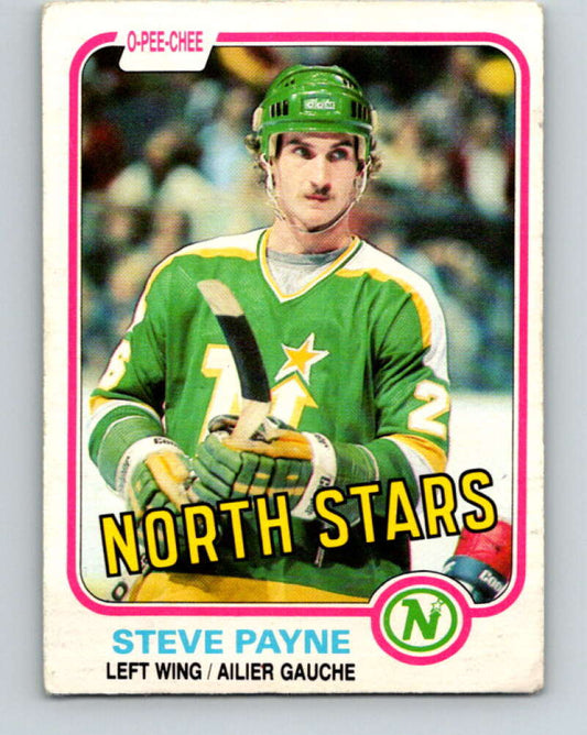 1981-82 O-Pee-Chee #166 Steve Payne  Minnesota North Stars  V30636