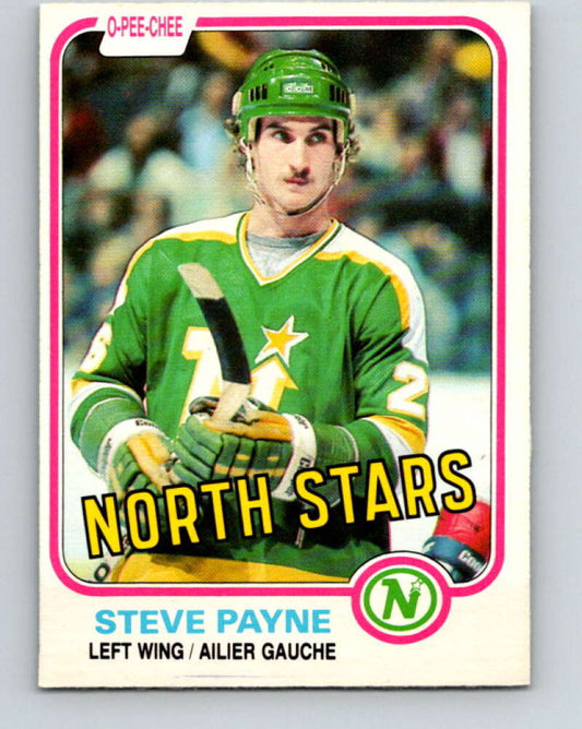 1981-82 O-Pee-Chee #166 Steve Payne  Minnesota North Stars  V30640