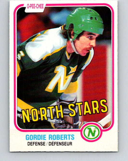 1981-82 O-Pee-Chee #167 Gordie Roberts  Minnesota North Stars  V30643