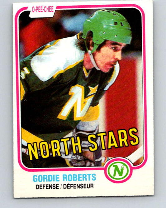 1981-82 O-Pee-Chee #167 Gordie Roberts  Minnesota North Stars  V30644
