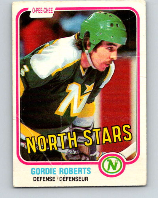 1981-82 O-Pee-Chee #167 Gordie Roberts  Minnesota North Stars  V30645