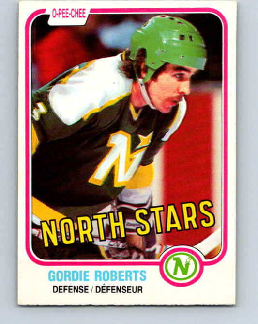 1981-82 O-Pee-Chee #167 Gordie Roberts  Minnesota North Stars  V30646