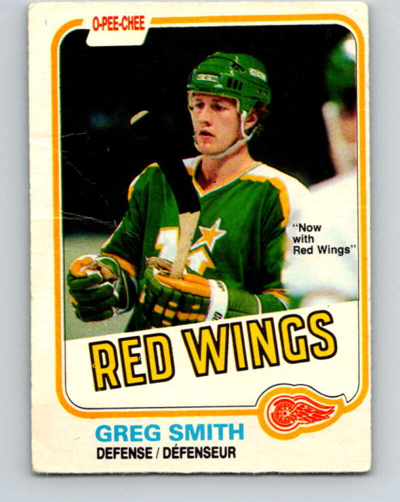 1981-82 O-Pee-Chee #168 Greg Smith  Detroit Red Wings  V30647