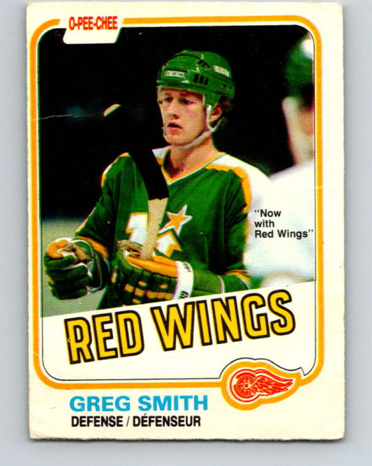 1981-82 O-Pee-Chee #168 Greg Smith  Detroit Red Wings  V30648