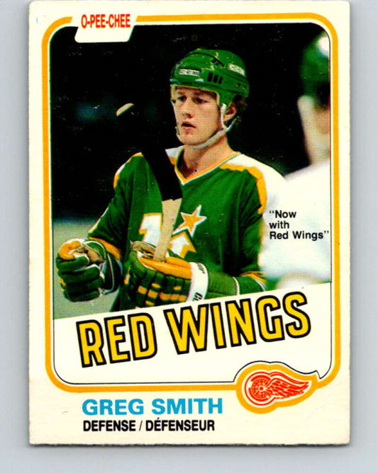 1981-82 O-Pee-Chee #168 Greg Smith  Detroit Red Wings  V30649
