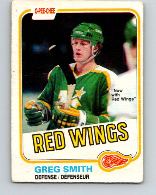 1981-82 O-Pee-Chee #168 Greg Smith  Detroit Red Wings  V30650
