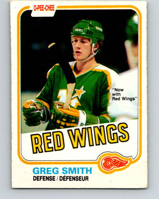 1981-82 O-Pee-Chee #168 Greg Smith  Detroit Red Wings  V30654