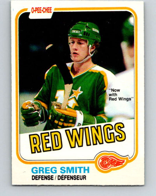 1981-82 O-Pee-Chee #168 Greg Smith  Detroit Red Wings  V30655