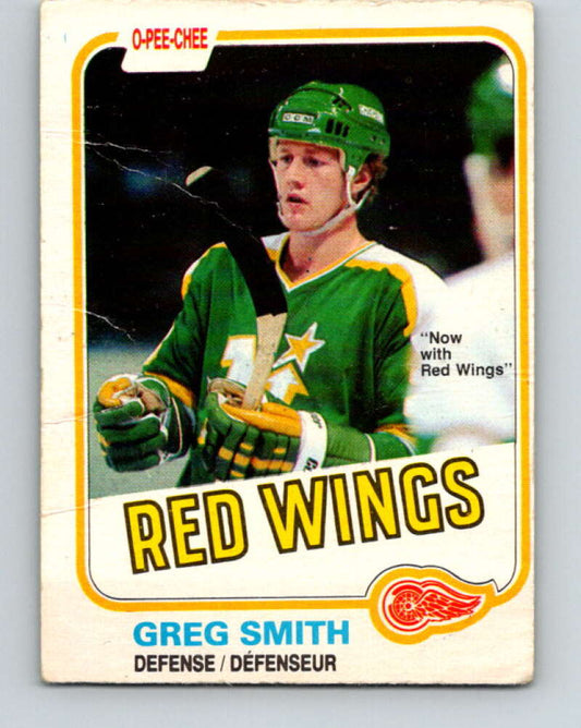 1981-82 O-Pee-Chee #168 Greg Smith  Detroit Red Wings  V30657