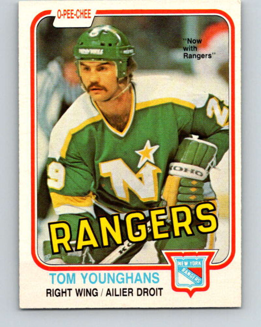 1981-82 O-Pee-Chee #173 Tom Younghans  New York Rangers  V30693