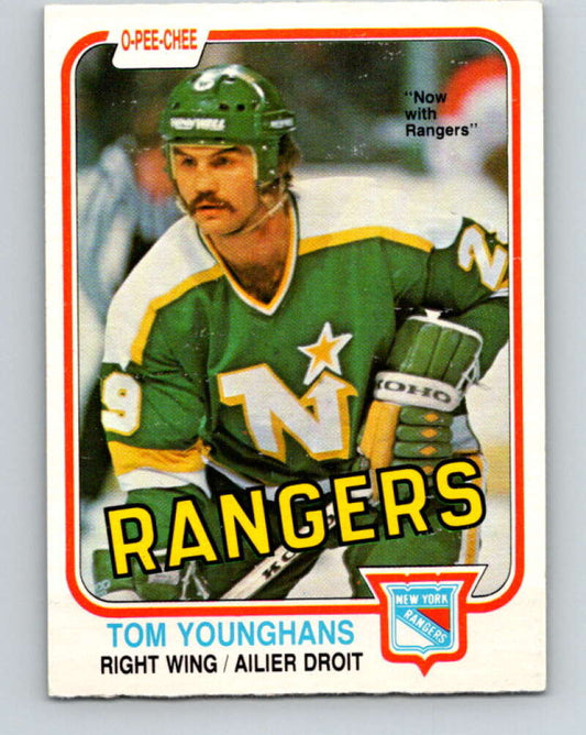 1981-82 O-Pee-Chee #173 Tom Younghans  New York Rangers  V30694
