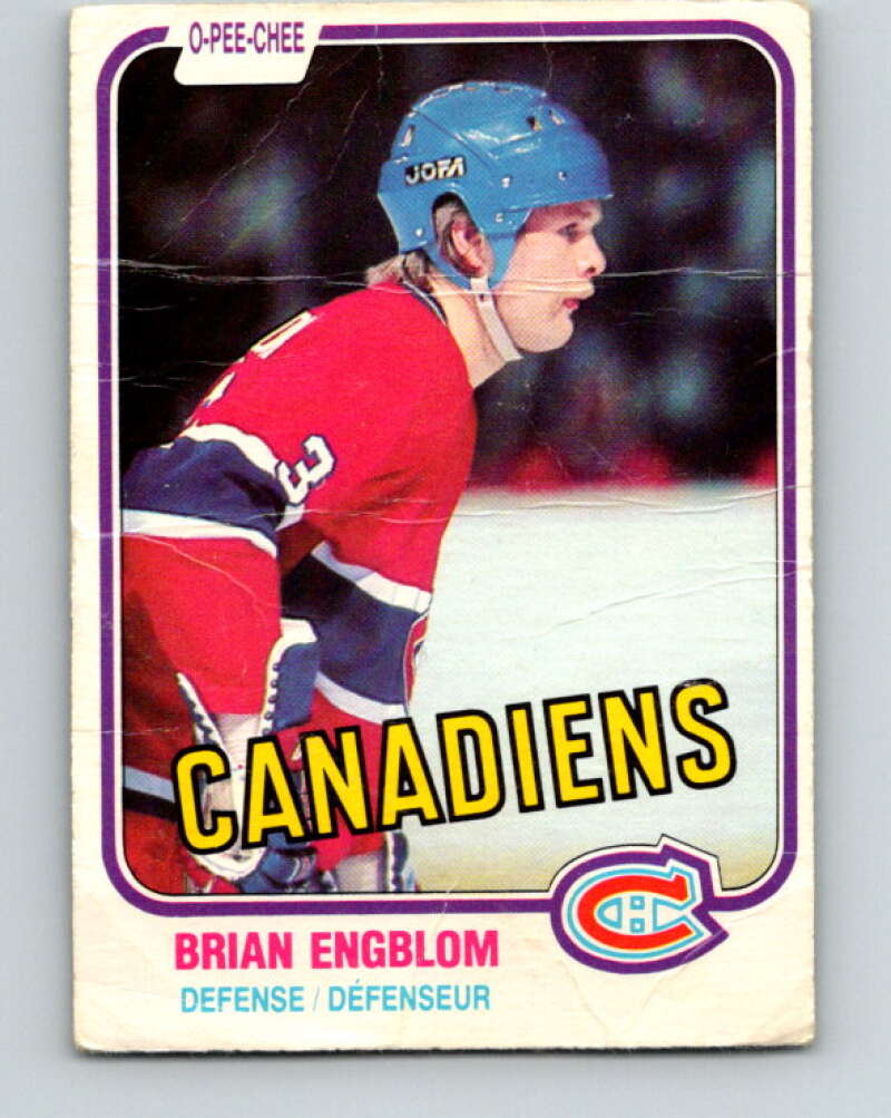 1981-82 O-Pee-Chee #175 Brian Engblom  Montreal Canadiens  V30703