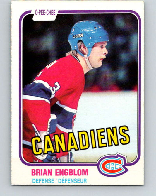 1981-82 O-Pee-Chee #175 Brian Engblom  Montreal Canadiens  V30705