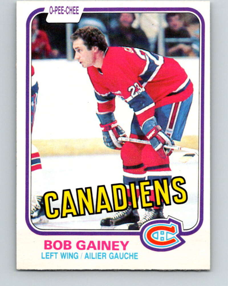 1981-82 O-Pee-Chee #176 Bob Gainey  Montreal Canadiens  V30708