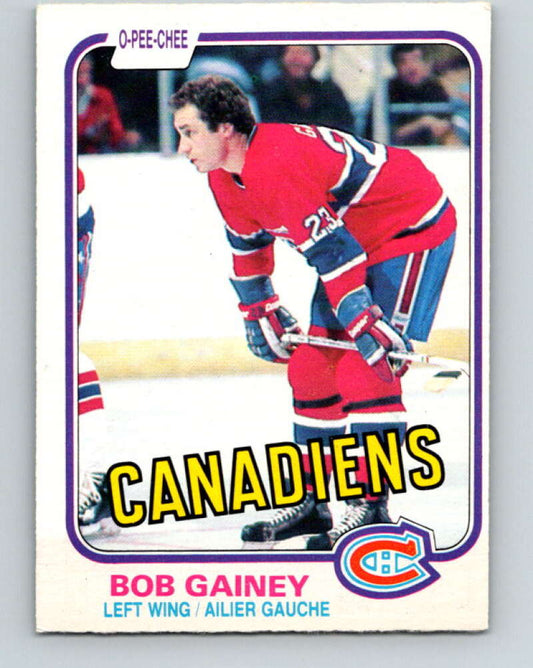 1981-82 O-Pee-Chee #176 Bob Gainey  Montreal Canadiens  V30713