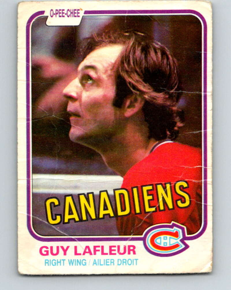 1981-82 O-Pee-Chee #177 Guy Lafleur  Montreal Canadiens  V30716