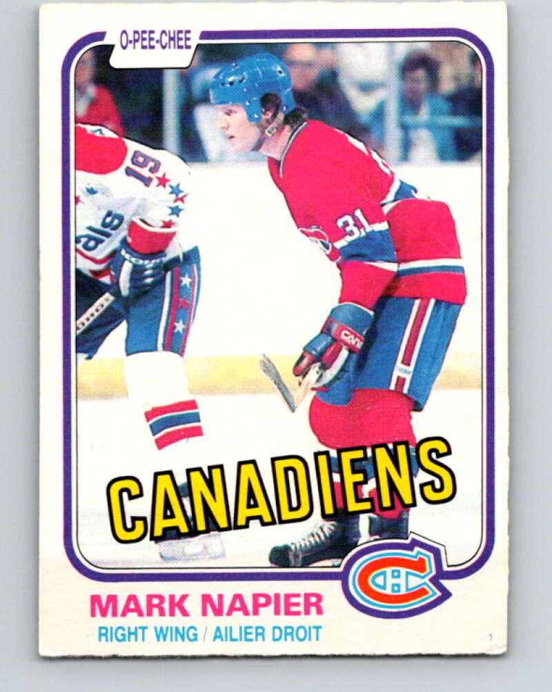 1981-82 O-Pee-Chee #178 Mark Napier  Montreal Canadiens  V30724