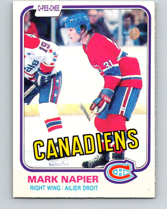 1981-82 O-Pee-Chee #178 Mark Napier  Montreal Canadiens  V30725