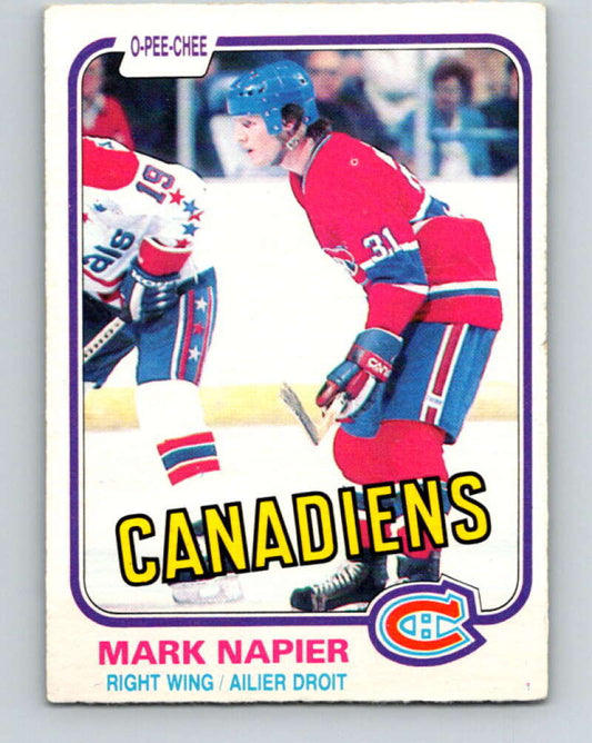 1981-82 O-Pee-Chee #178 Mark Napier  Montreal Canadiens  V30730